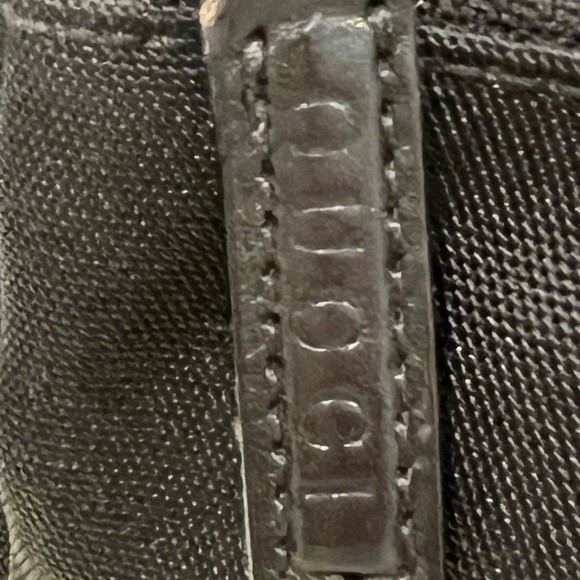 Black Gucci canvas bamboo top handle with removable leather strap. - Picture 10 of 14